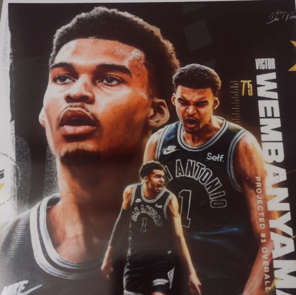 NEW VICTOR WEMBANYAMA SPURS ULTRA PREMIUM GLOSSY 8.5x11 ROOKIE BASKETBALL POSTER - Picture 4 of 6